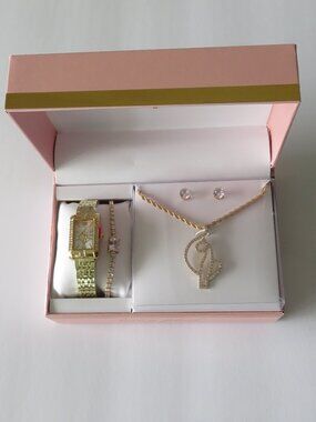 (#132) Baby-phat 4 piece Women's Gold  Jewelry Set